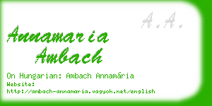 annamaria ambach business card