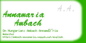 annamaria ambach business card